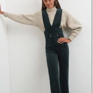 ANTHROPOLOGIE CROSS-FRONT CORDUROY OVERALLS